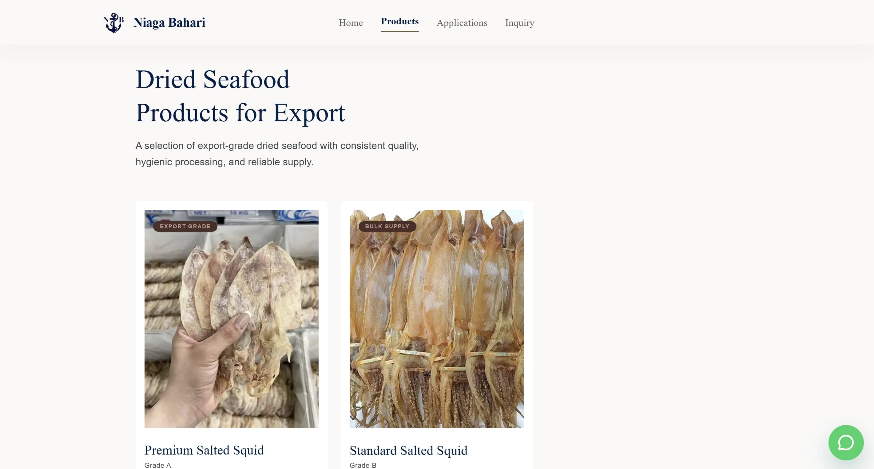 Niaga Bahari product page preview