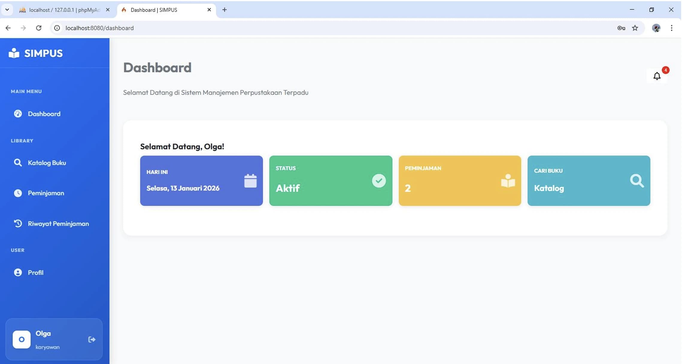 SIMPUS website preview