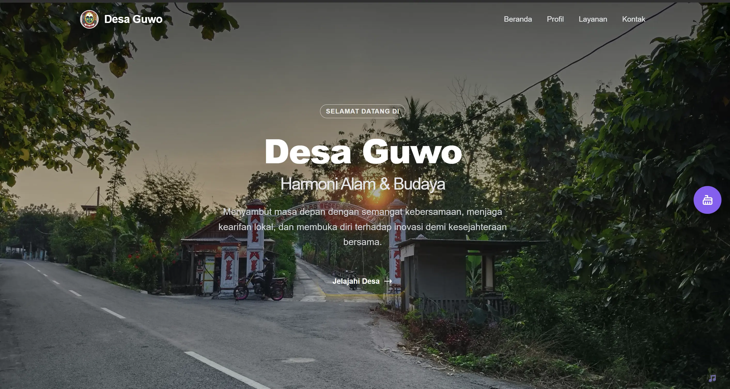 Modern Village Information Website website preview